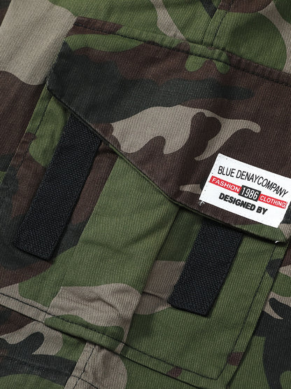 Men'S Large Size Work Pants Camouflage Heavyweight American Trend Comfortable Athletic Casual Hiking Outdoor Elastic Waist Head Multi-Pockets, Plus Size