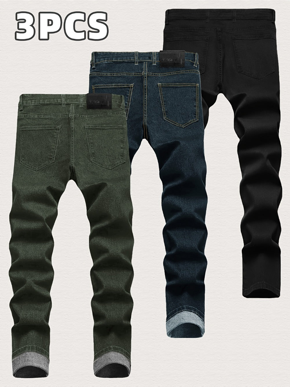 Men's Slim Fit Jeans - Classic Wash Clean Finish Streetwear 742885
