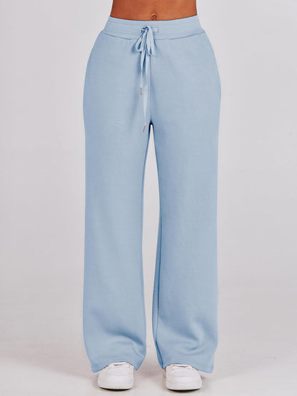 Spring/Autumn Casual Swear Set for Women, Zipper Long-Sleeve Sweatshirt and Wide-Leg Pants 2pcs Set