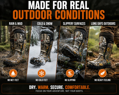Sneakers, New Upgraded High-quality High Quality Insulated Camouflage Hunting And Fishing Boots, 6mm Neoprene Hunting And Fishing Boots. Durable And Warm Comfortable Outdoor Boots, Suitable for Hunting, Fishing, Hiking, And Outdoor Adventures.
