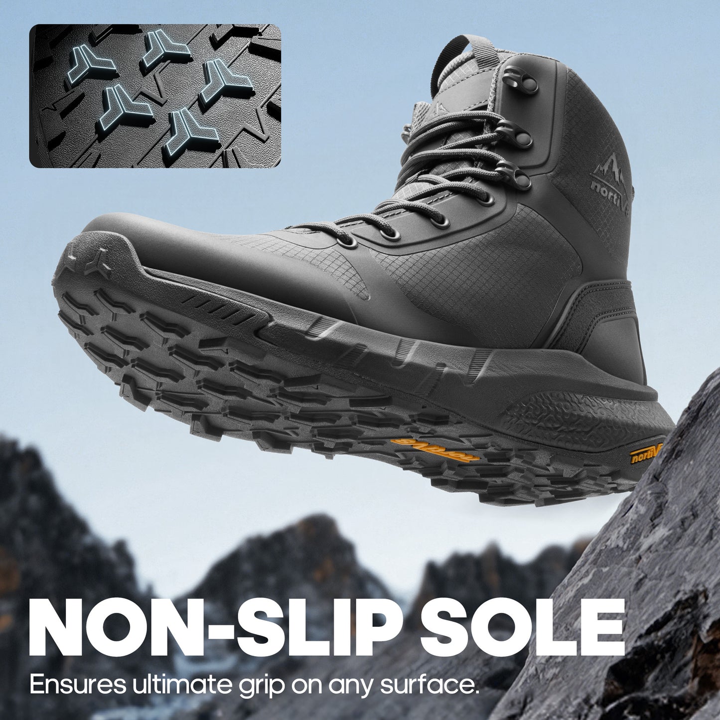 Men's Waterproof Hiking Boots Mid Tactical Boot Comfortable Lightweight Boots for Work All Day Side Zipper Motorcycle Combat Boots Backpacking Trekking