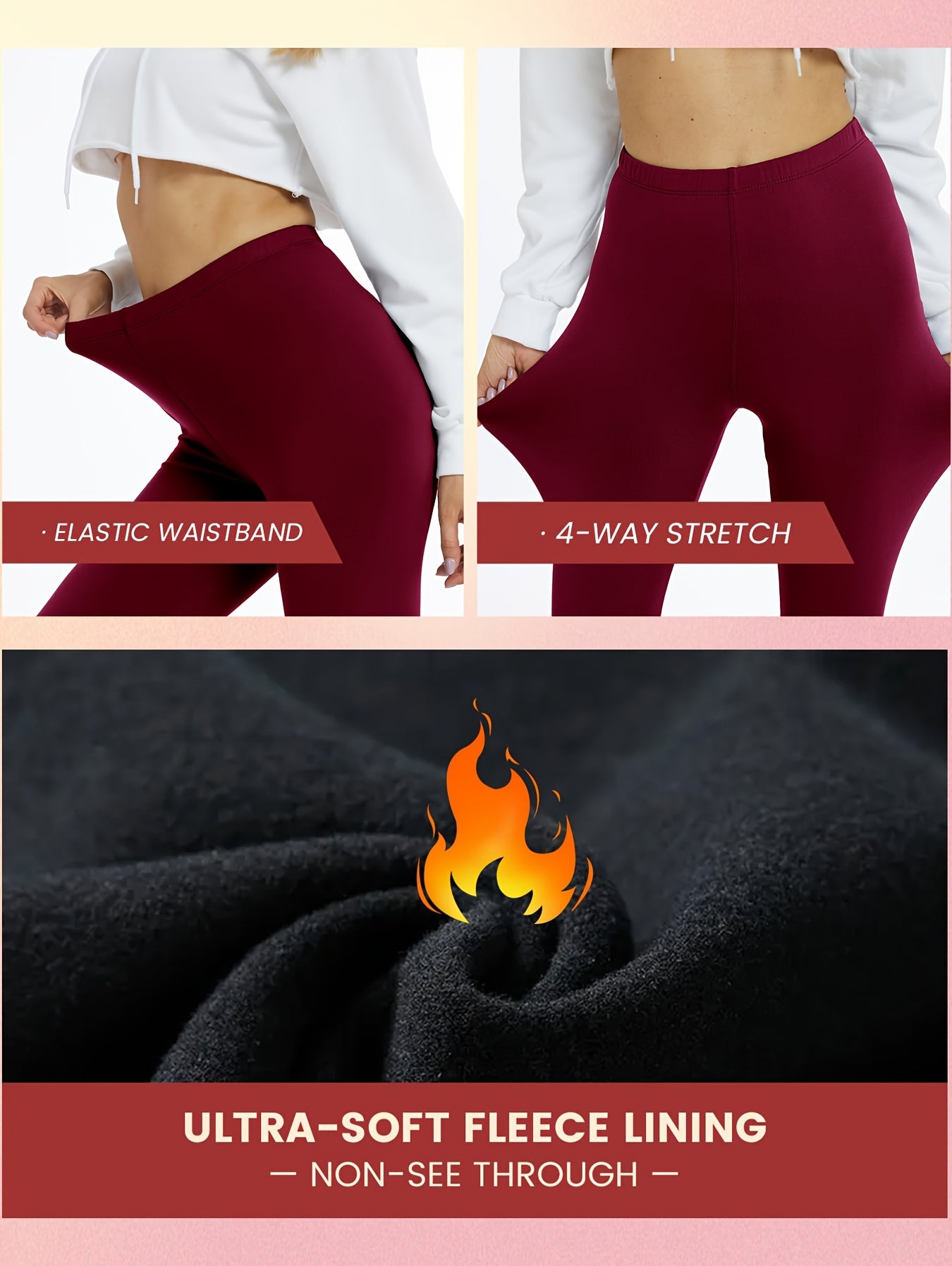 Women's Black Polyester Leggings - product view 10