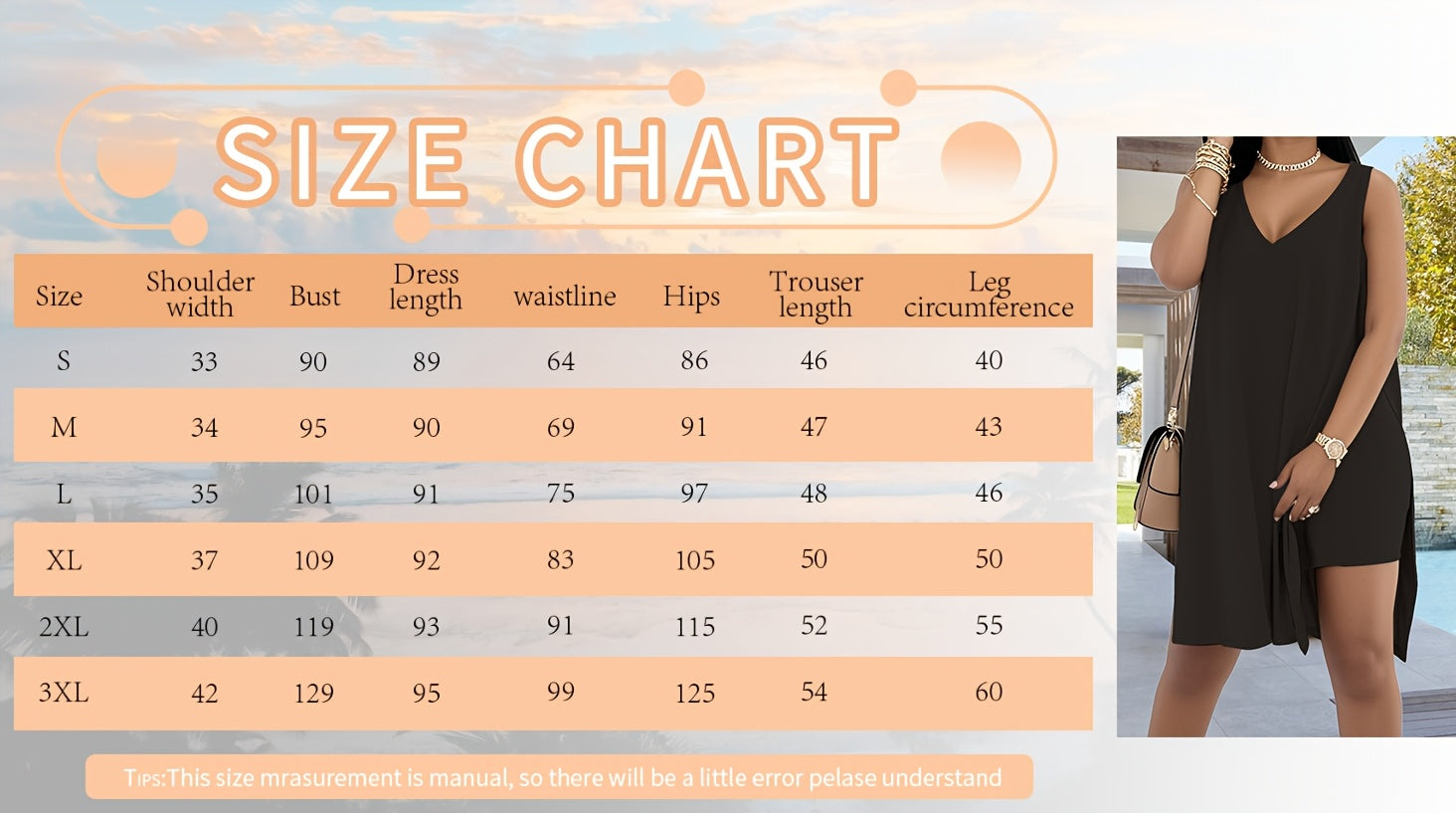Black Polyester V-Neck Sleeveless Shorts - product view 9