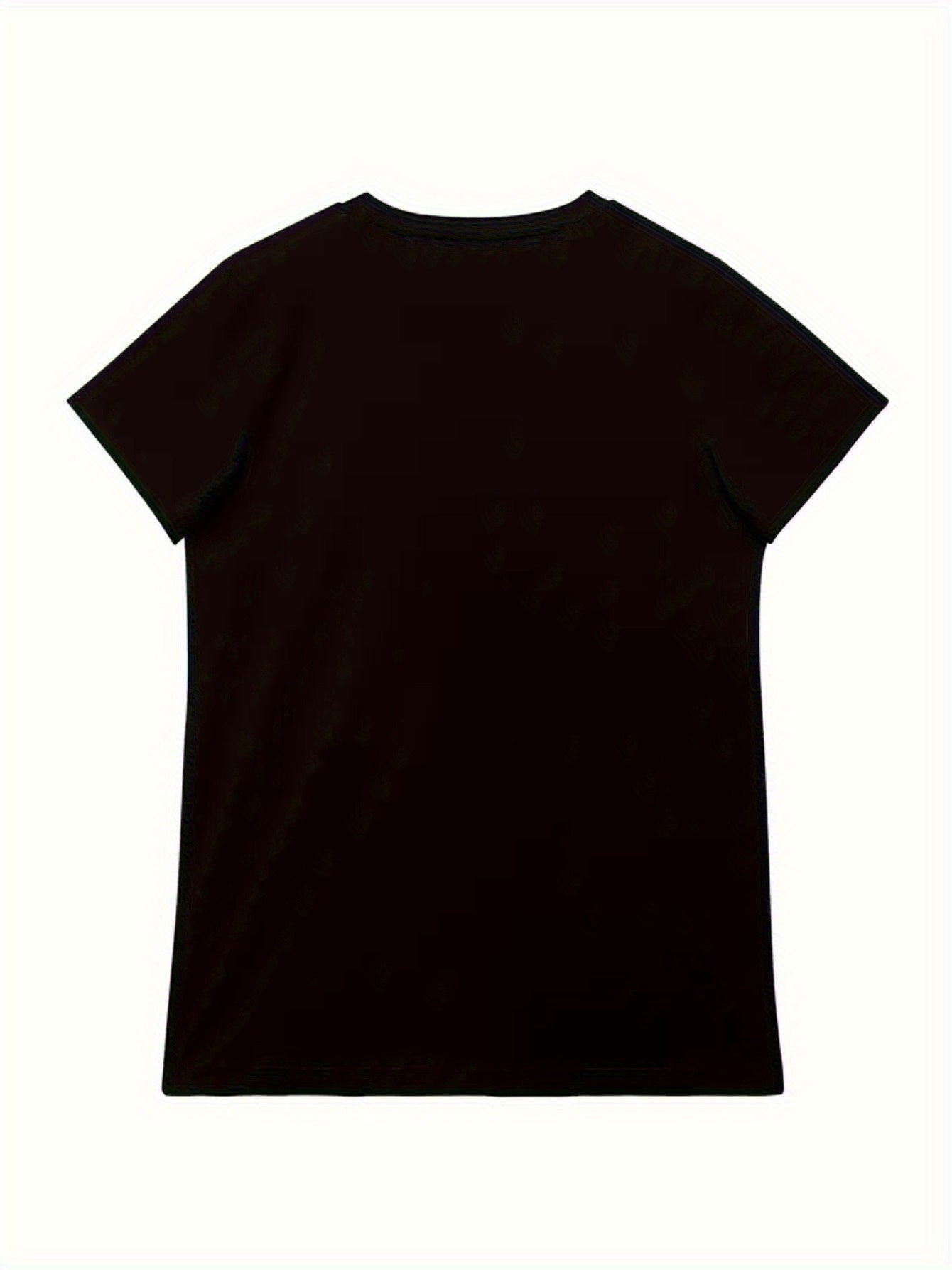 For Spring And Summer, Casual Short Sleeve Pattern Print V-Neck T-Shirt, Women'S Clothing
