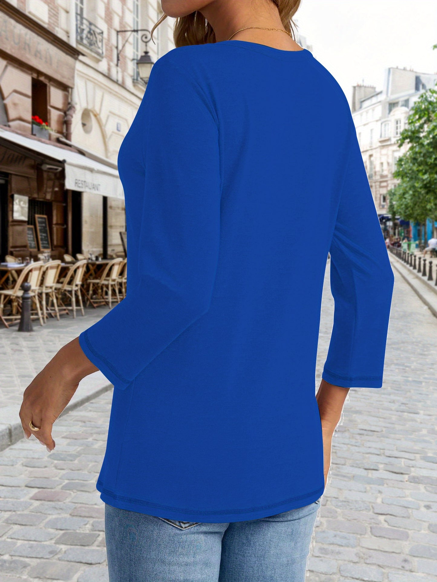 Women'S Long Sleeve T-Shirt with a Design Expressing Gratitude And Blessings - Easy to Wash, Breathable, Soft, And with Medium Stretch, Made Of, Perfect for Casual Wear