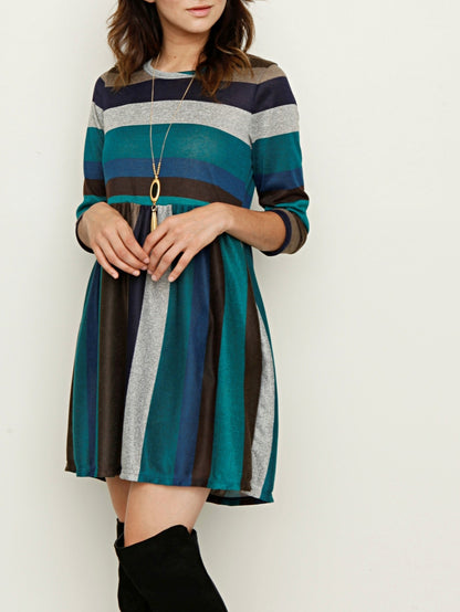 Light Grey Polyester Ruffle Tiered Dress - product view 10