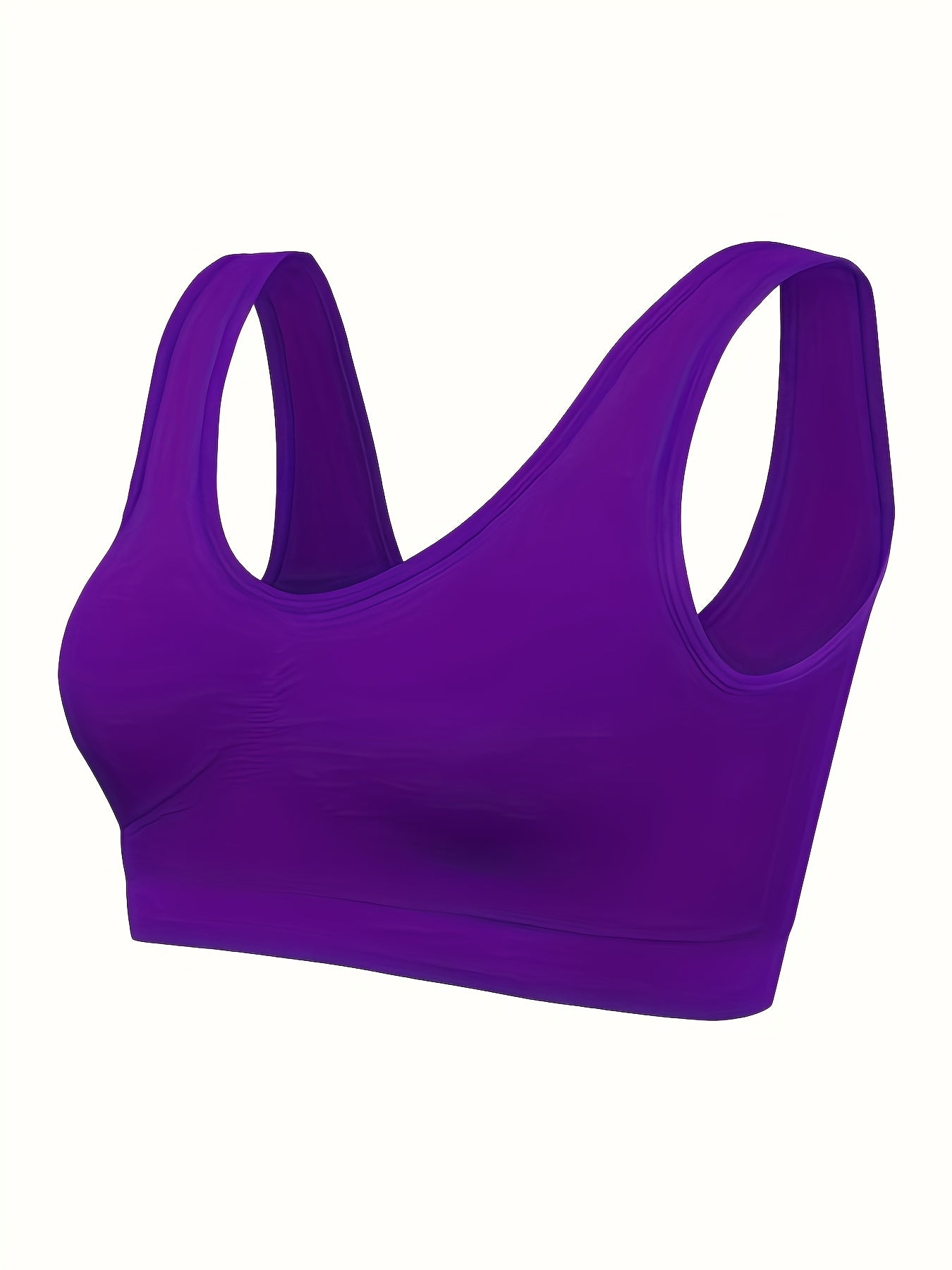 5 Solid Seamless Sports Bras, Comfortable And Breathable Bras, Women's Underwear And Suspenders