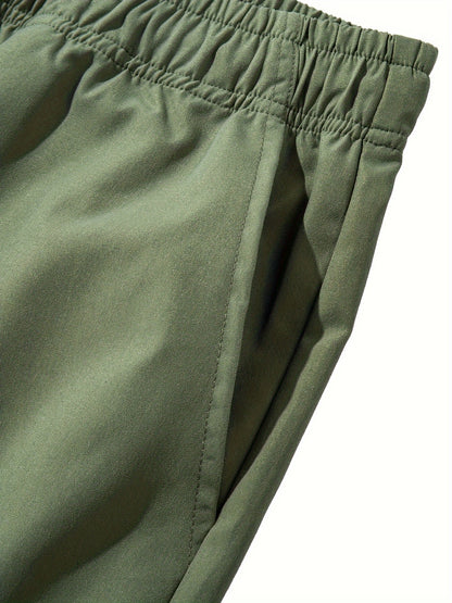 Set of 4 Men'S Long Pants with Cinched Waist And Multiple Pockets, Ideal for Outdoor Work Year-Round.