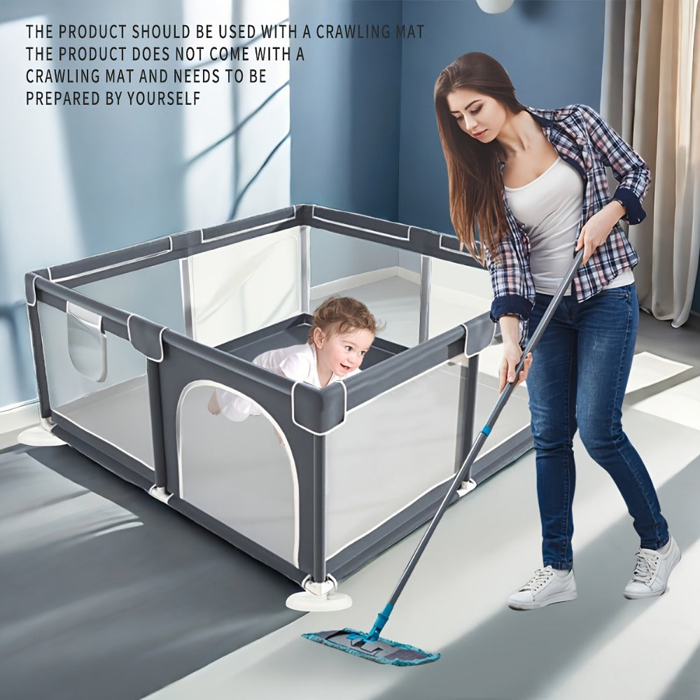 Baby Playpen - Breathable Soft Kids Activity