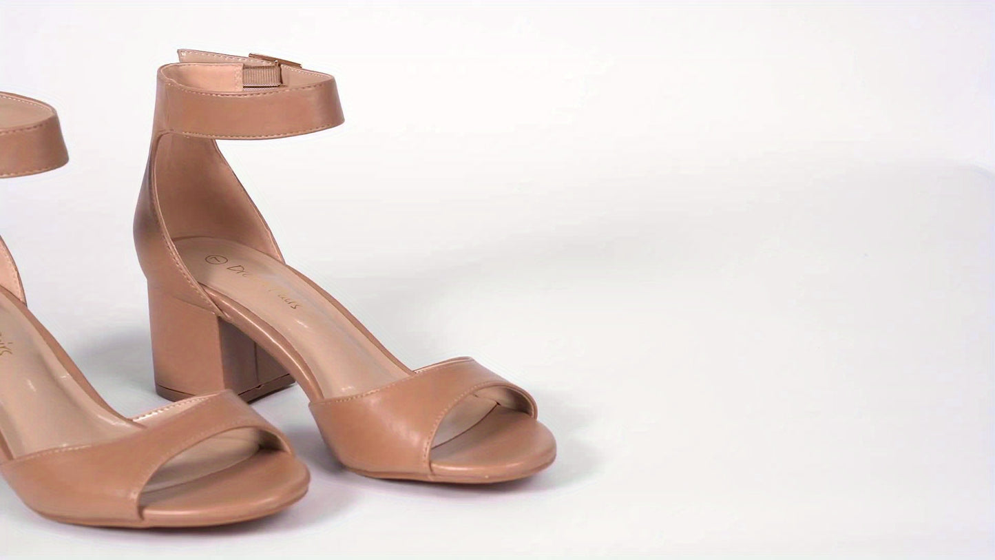 Womens Dress Sandals, Womens Chunkle Low Heel Pump Ankle Strap Dress Sandal, Elegant for Casual Occasions