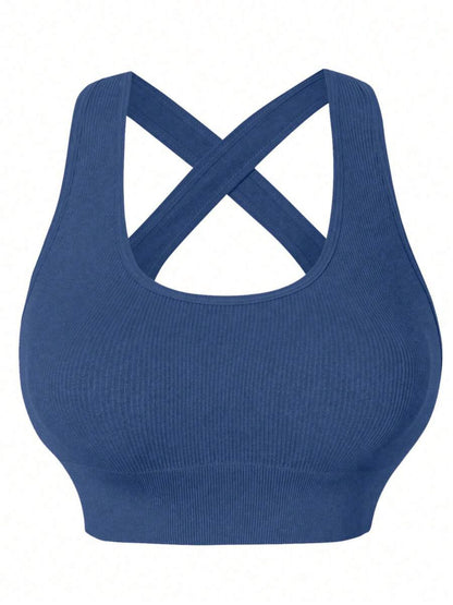 Three Sets of Seamless Women'S Sportswear Suits, Featuring High Elasticity, See-Through Back Bras And Tight-Fitting Short Pants for Enhancing Buttocks