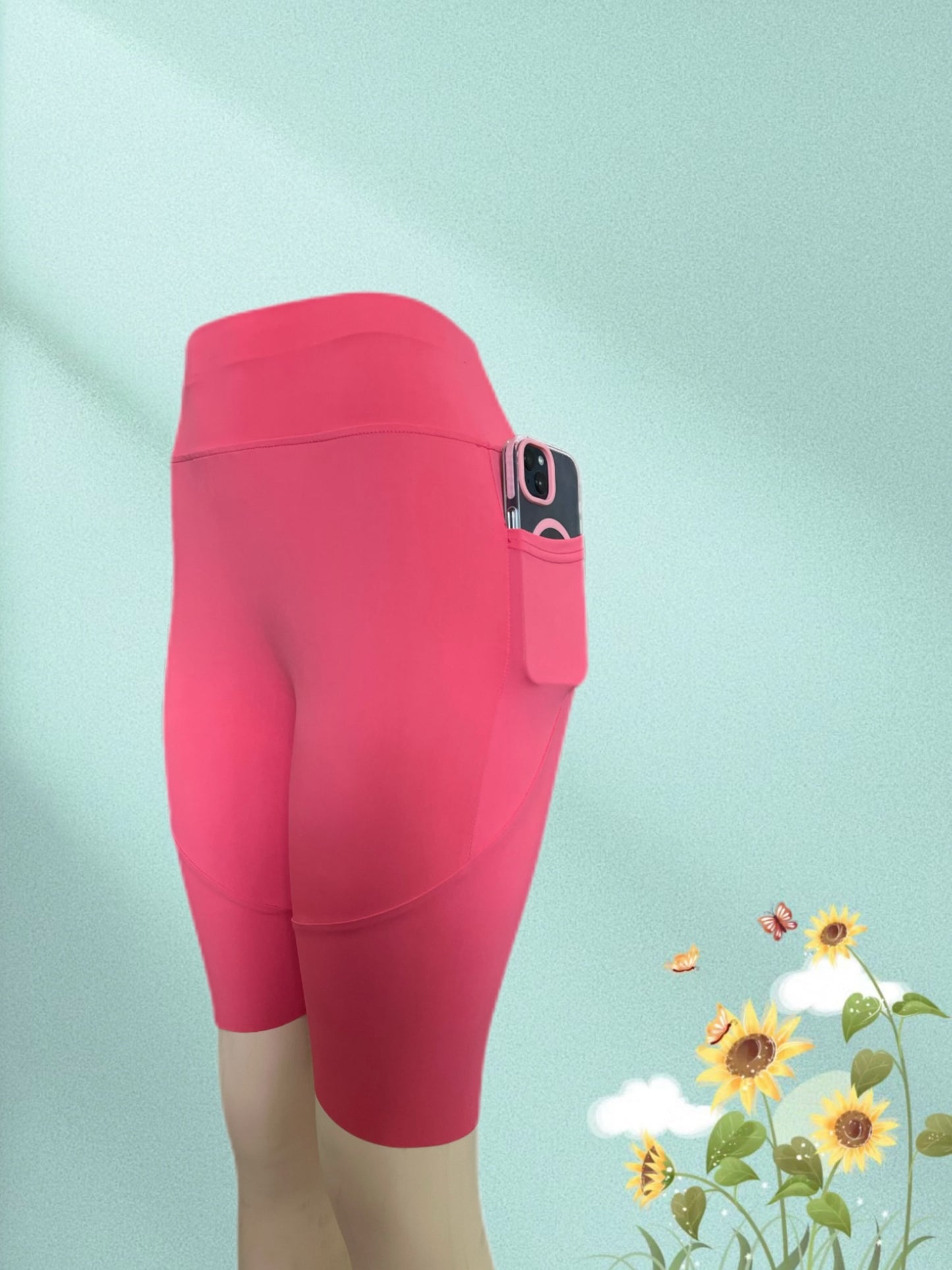 P23028 (1 Piece) Women's High-Waist Pocket Yoga Pants - Solid Color Stretch Fitness Leggings - Squat-Proof, Breathable Activewear with Secure Pockets for Convenience and Styls