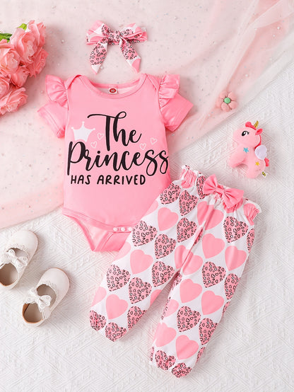 2 Sets Of Combination Children'S Suits, Fashionable Printed Hayi Girls' Suits, Newborn Baby Suits, for Outdoor