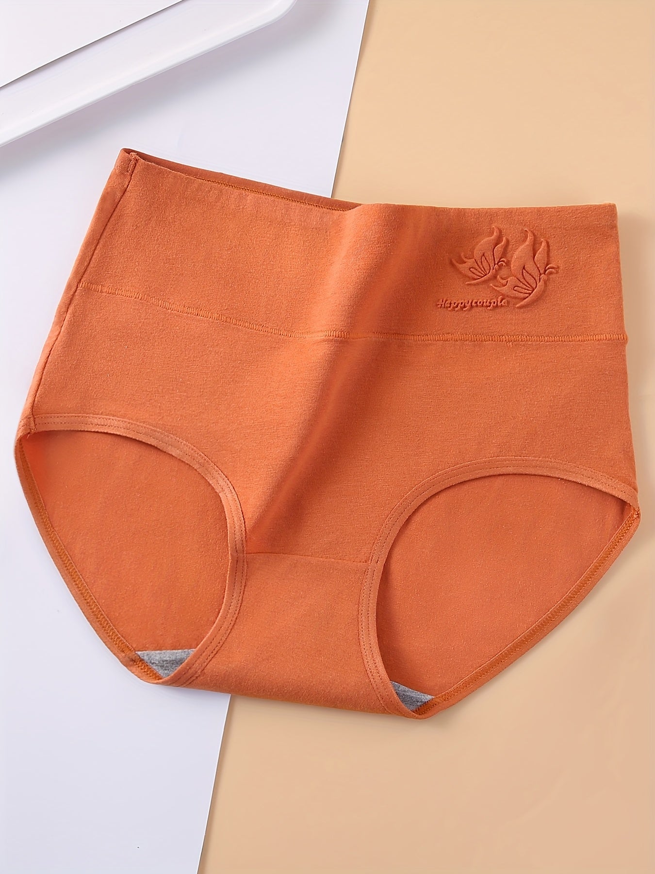 4pcs Women'S High-Waist Solid Color Briefs, Easy Comfortable Breathable Stretch Panties, Women'S Lingerie And Underwear
