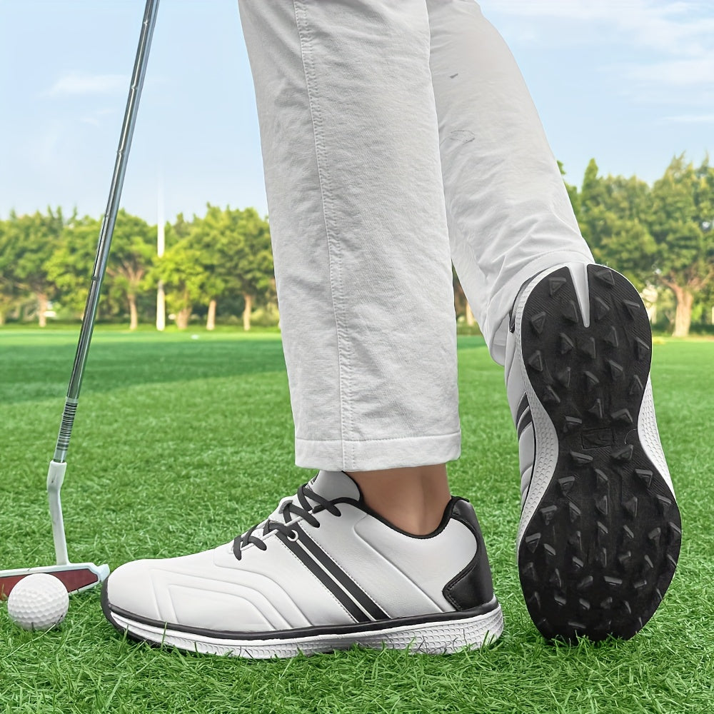 [Stylish] Thestron Women'S Golf Shoes - Non-Slip, Lightweight, Comfortable Training Sneakers with Textured Grip, Pink & White Design, Sizes 35-43 for Enhanced Performance on the Course, Sports Sneakers | Modern Golf Shoes | Fabric Lined Interior