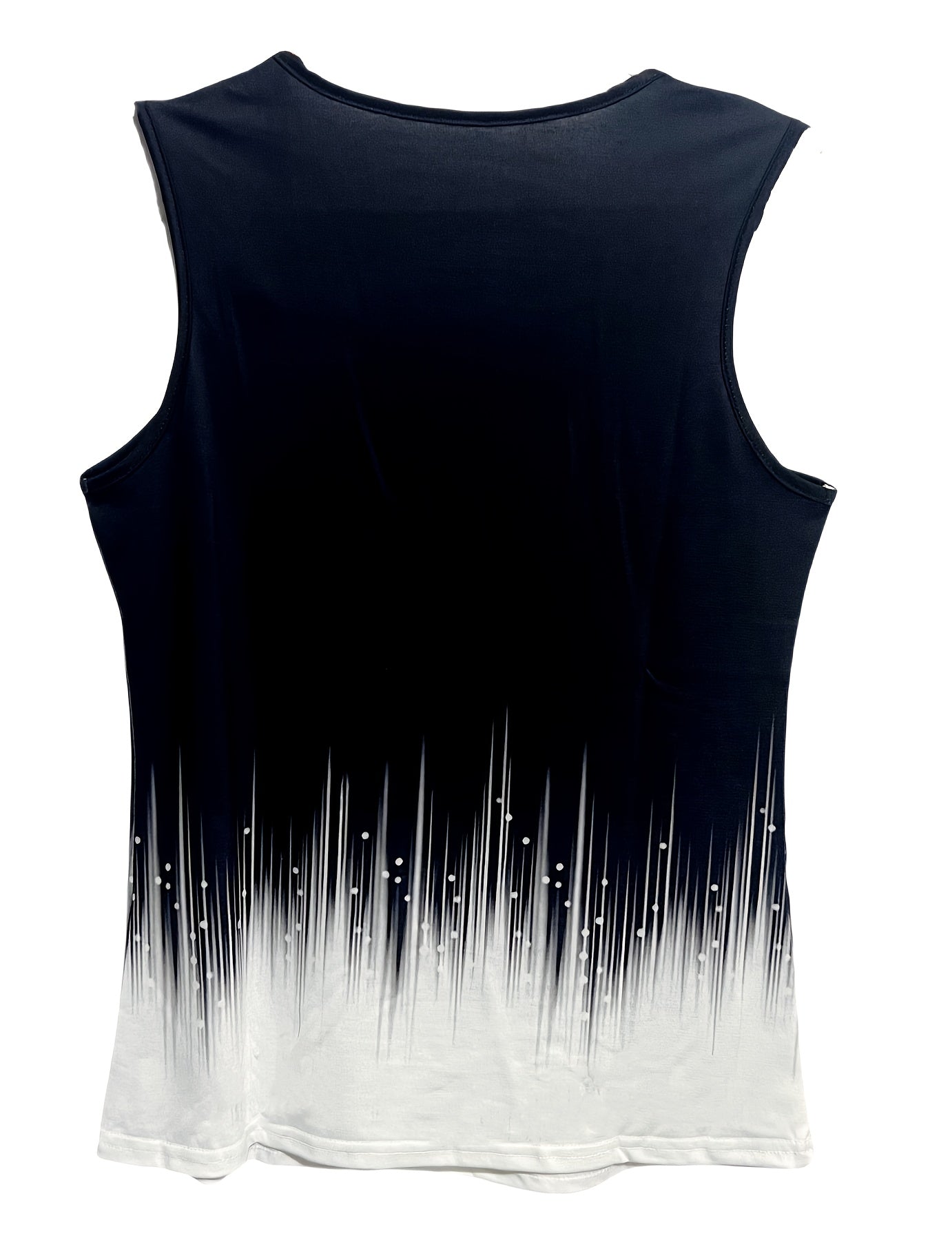 [Fashion Vest] European And American Fashion Vest With Gradient Fashion Print, Circular Cross Strap Vest, Soft Fabric Suitable For All Seasons