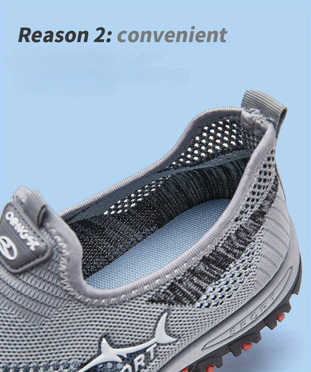 Men's Athletic Shoes - Breathable Comfort & Slip-On Ease