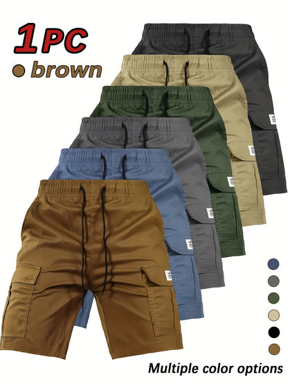 Men's Black Polyester Cargo Shorts - product view 27