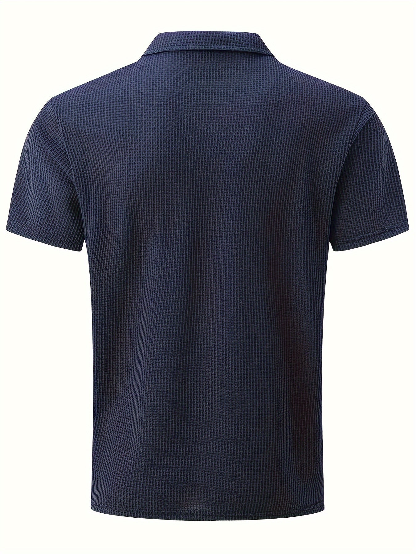 Men's Ice Silky Elastic Solid Short Sleeved Lapel Golf Shirt, Summer Outdoor Cool Polo Shirt T-shirt, Men's Gift