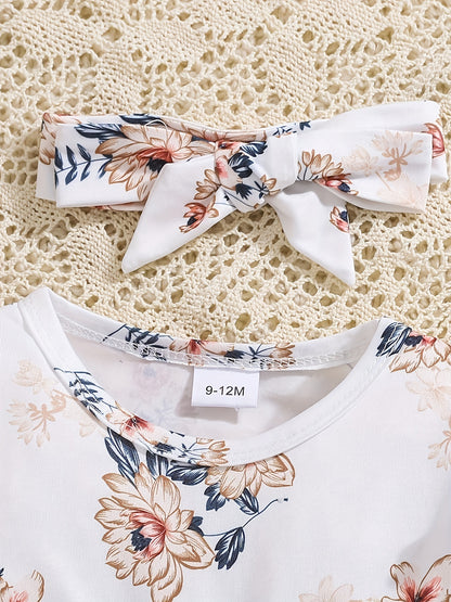 Girls' Rust Polyester Floral Printed Pants - product view 11