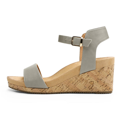 Women's Open Toe Buckle Ankle Strap Platform Wedge Sandals Durable Versatile Style for party, dance, shopping, walk, office, beach stylish look, Classic and versatile style Women Shoes, Womens Sandals