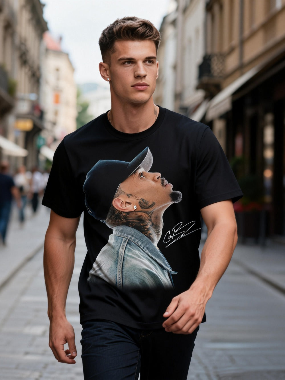 Men's Graphic T-Shirt - Round Neck Short Sleeve Everyday Style 425381