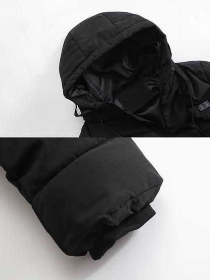 A Smart Heated Jacket Designed for Casual Warmth, Featuring 11 Heating Zones, Dual Controls, Three Heat Settings, a Hood with Drawstrings, Suitable for Autumn And Winter, Thickened for Business Wear, Perfect for Outings Or Home Use for Men.