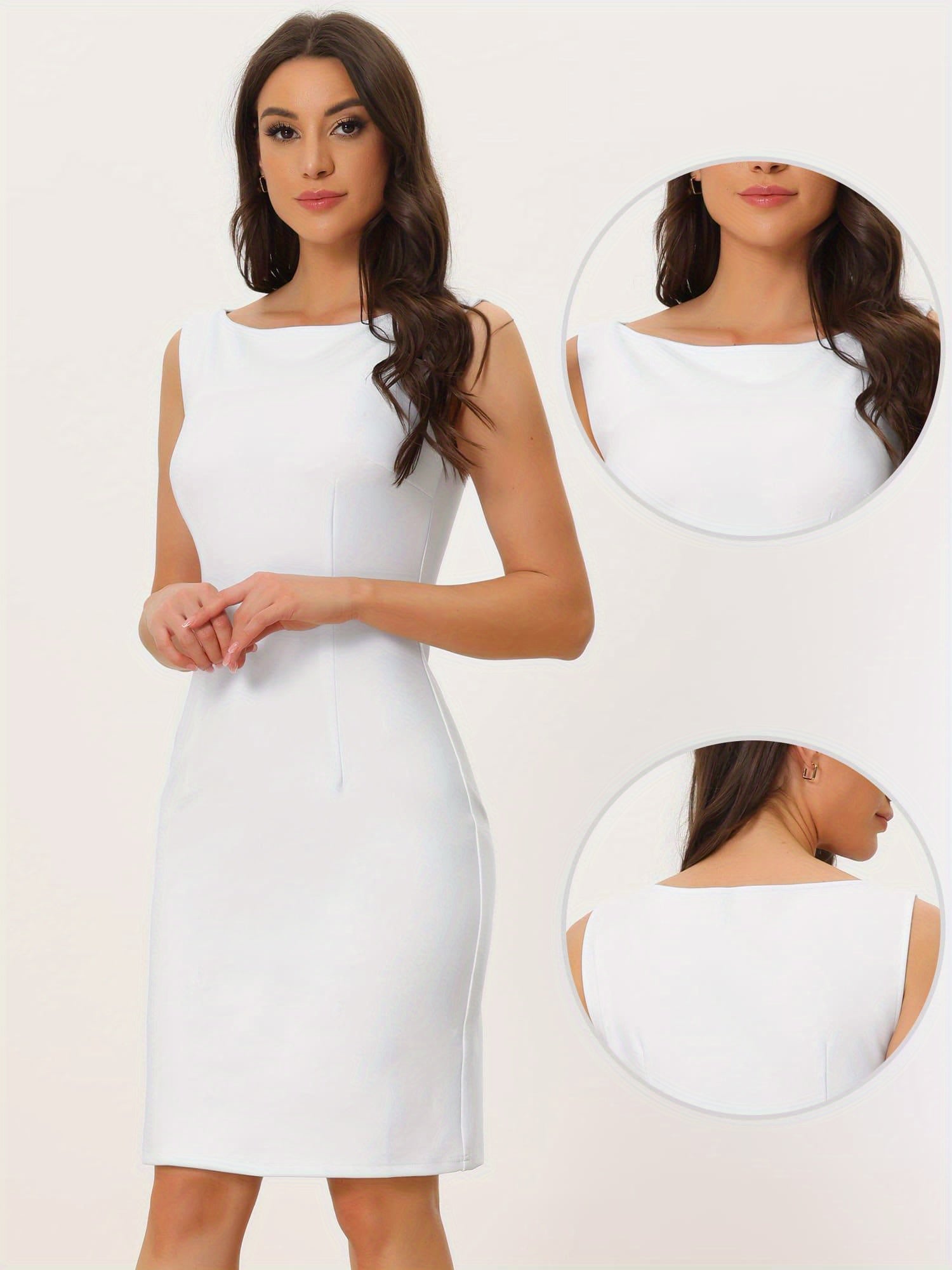 Women's Black Lace Sleeveless Dress - product view 9