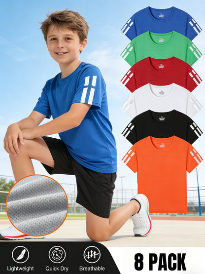5 6 8pcs Kids Summer Cooling Mesh T Shirts Ultra Lightweight Fast Dry Wear For - product view 13