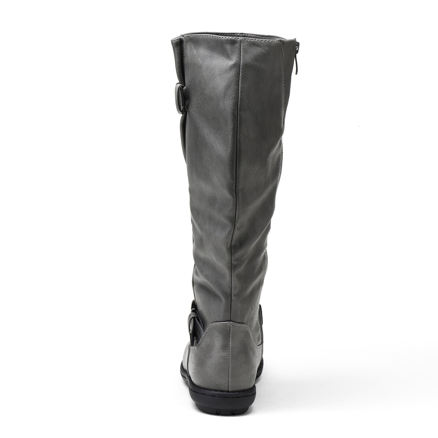 Women's Wide Calf Knee High Boots, Fashion Faux Fur-Lined Pointed Toe Side Zipper With Buckle Winter Boots Suitable for party, dance, shopping, walk, office. Perfect gift for friends, wife, sister, daughter.