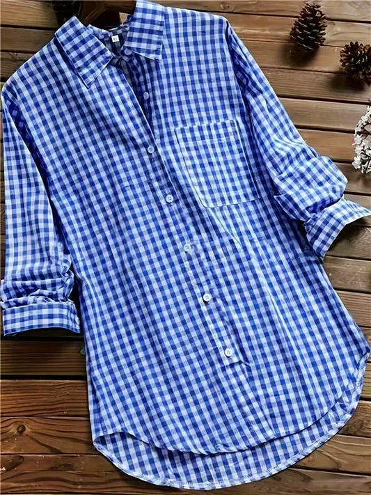 Pink Long-Sleeve Blouse - product view 1