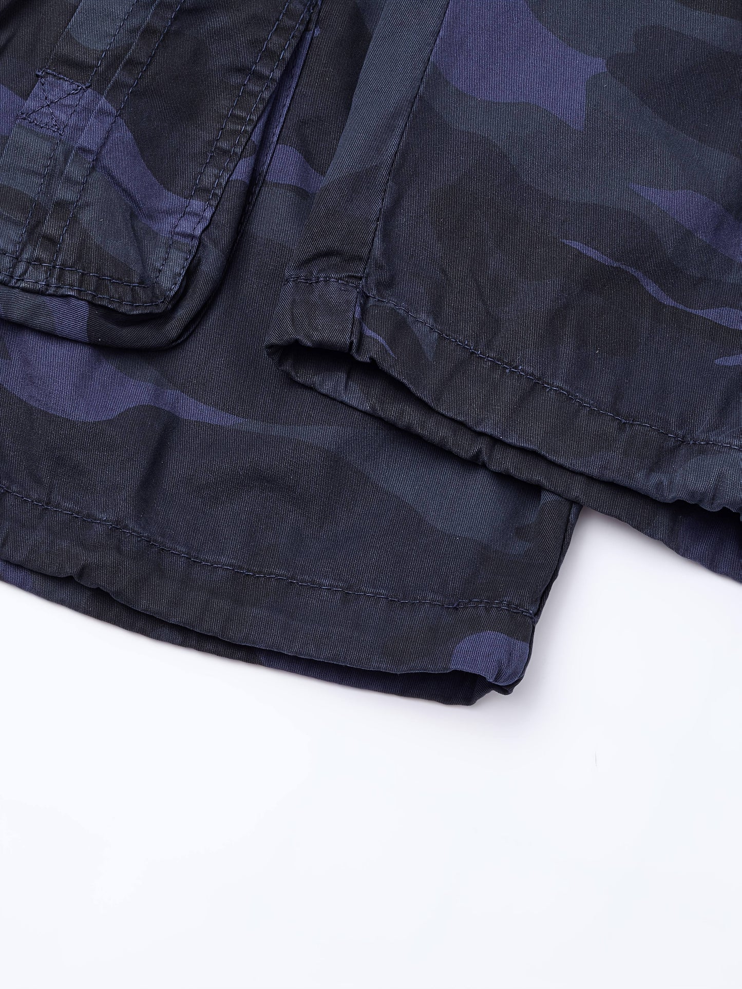 Men's Pure Cotton Washed Camouflage Outer Multi Pocket Workwear Shorts