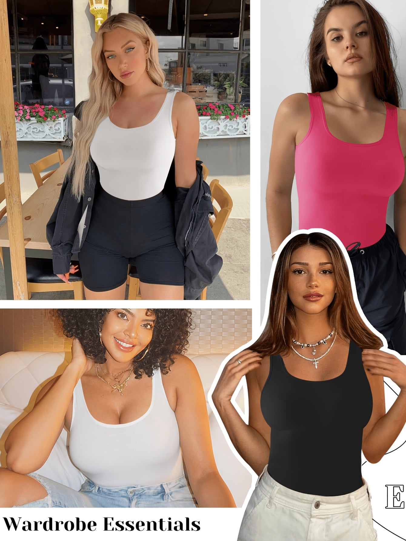 [Seamless Shapewear Tank Tops] 3pcs Women's Seamless Tummy Control Shapewear Tank Tops - Body Shaper Compression Top