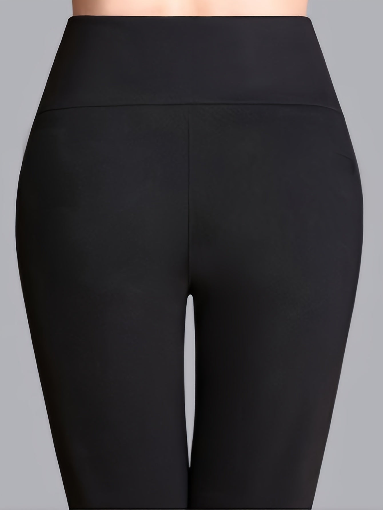 Women'S High-Waisted Leggings with Fleece - Chic Black, Made from a Stretchy Polyamide/Elastane Mix, Perfect for Winter, Machine Washable, Comfortable Attire | Fashionable High Waist | Snug Fit, Adorable Pants