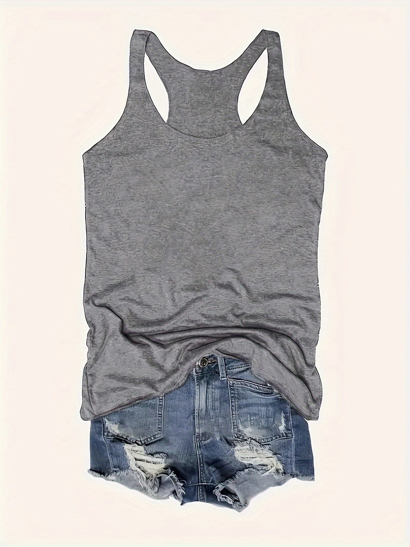 Sinhoon 5pcs Stretchy Fabric Sleeveless Tank Tops - Comfortable Round Neck Casual Tops for Spring & Summer - Versatile Clothing