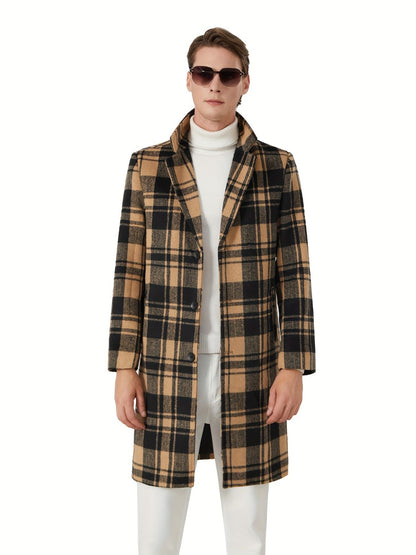 Men's Versatile Wool Blend Single-Breasted Coat Everyday 285
