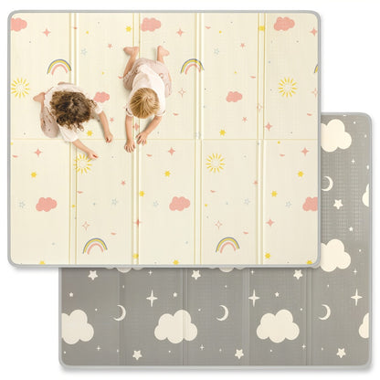 Baby Play Mat - Foldable Reversible Waterproof Padded