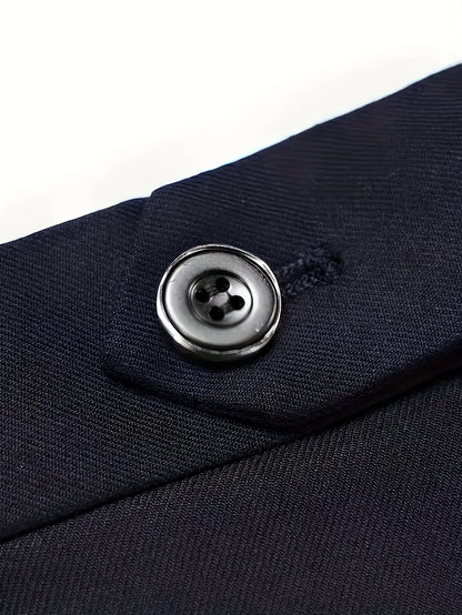 2pcs Men's Suit Fashion Outfit - Jacket, Trousers - Elegant for Business and Casual Wear, Suitable for Banquets and Parties.