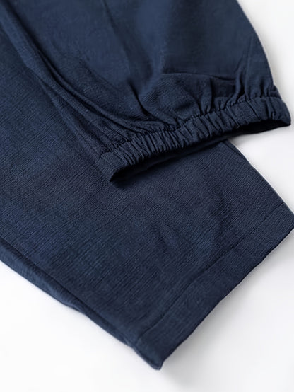 Women's Linen Pants - Summer High Waist Straight Leg Pants with Drawstring | Casual Beach Palazzo Pants | Boho Vacation Trousers for Travel