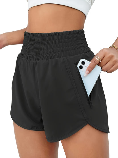 Women's Khaki High-Waist Shorts - product view 2