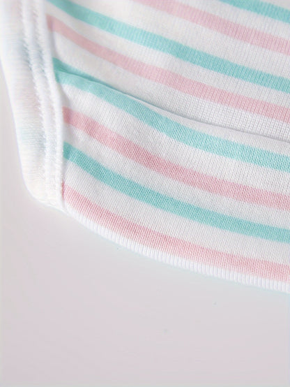 12 Pack Girls' 100% Cotton Underwear - Cute Mermaid, (Pegasus), Fox, Teddy Bear & Stripes Triangle Briefs | Semi-Sheer Breathable Panties for to Teen Girls | Year-Round, Easy Hand Wash Care