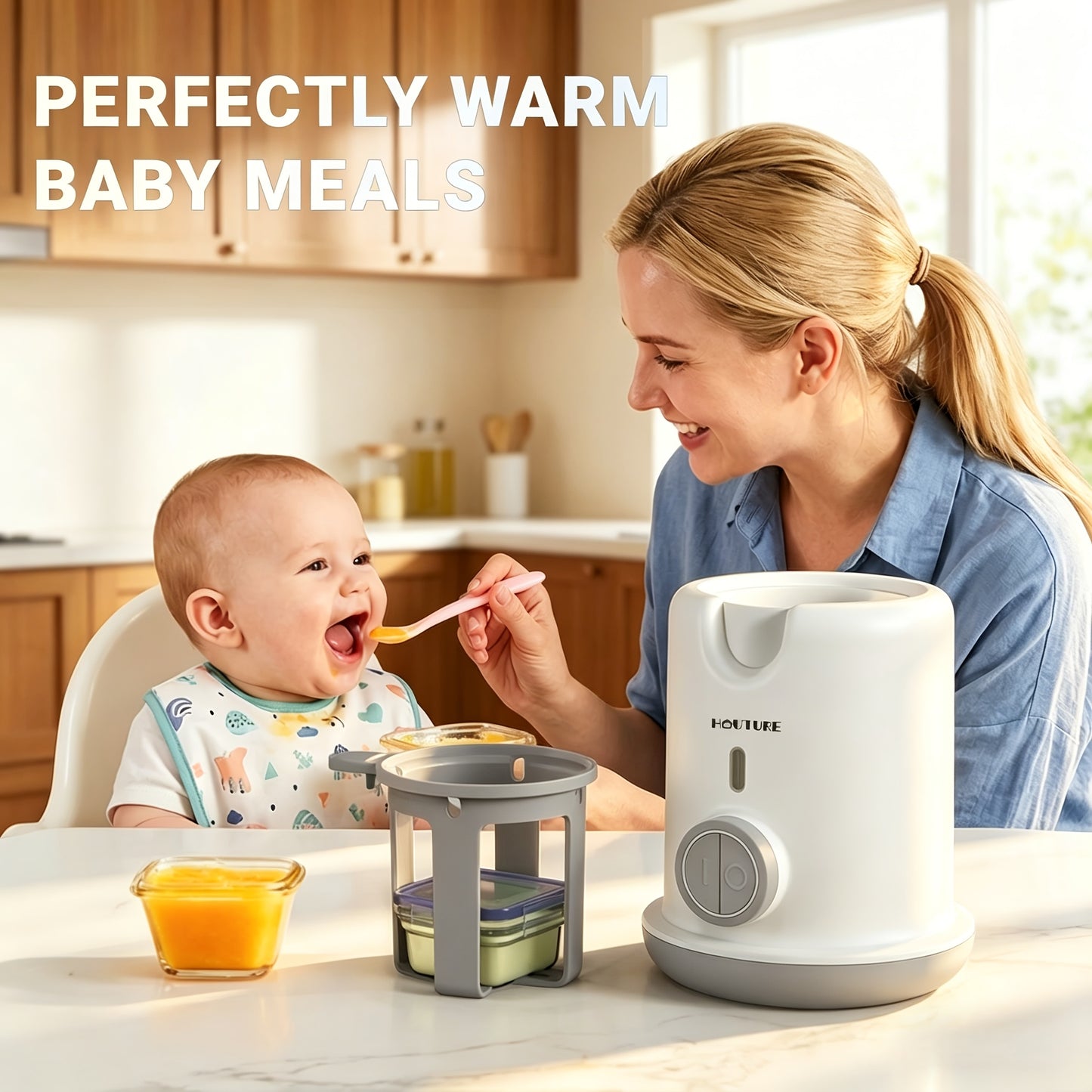HAUTURE Bottle Warmer | Bottle Warmer - 3-Minute Fast Heating, Anti-Dry Burn & Auto Shut-Off | Steam Sterilizer | Winner of Mom'S Helper Parenting Award 2023. Essentials