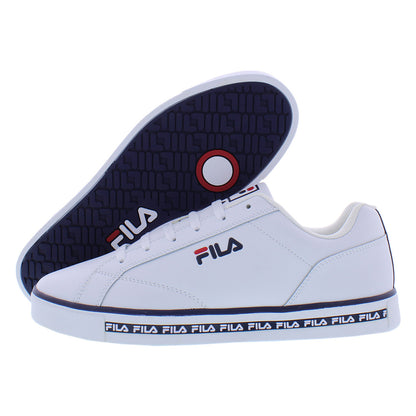 Fila Original Court Leather Mens Shoes Color: White/Navy/Red