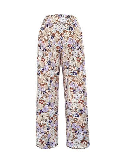 Women'S Summer New Casual Small Floral Patchwork Cute Women'S Loose Long Pants