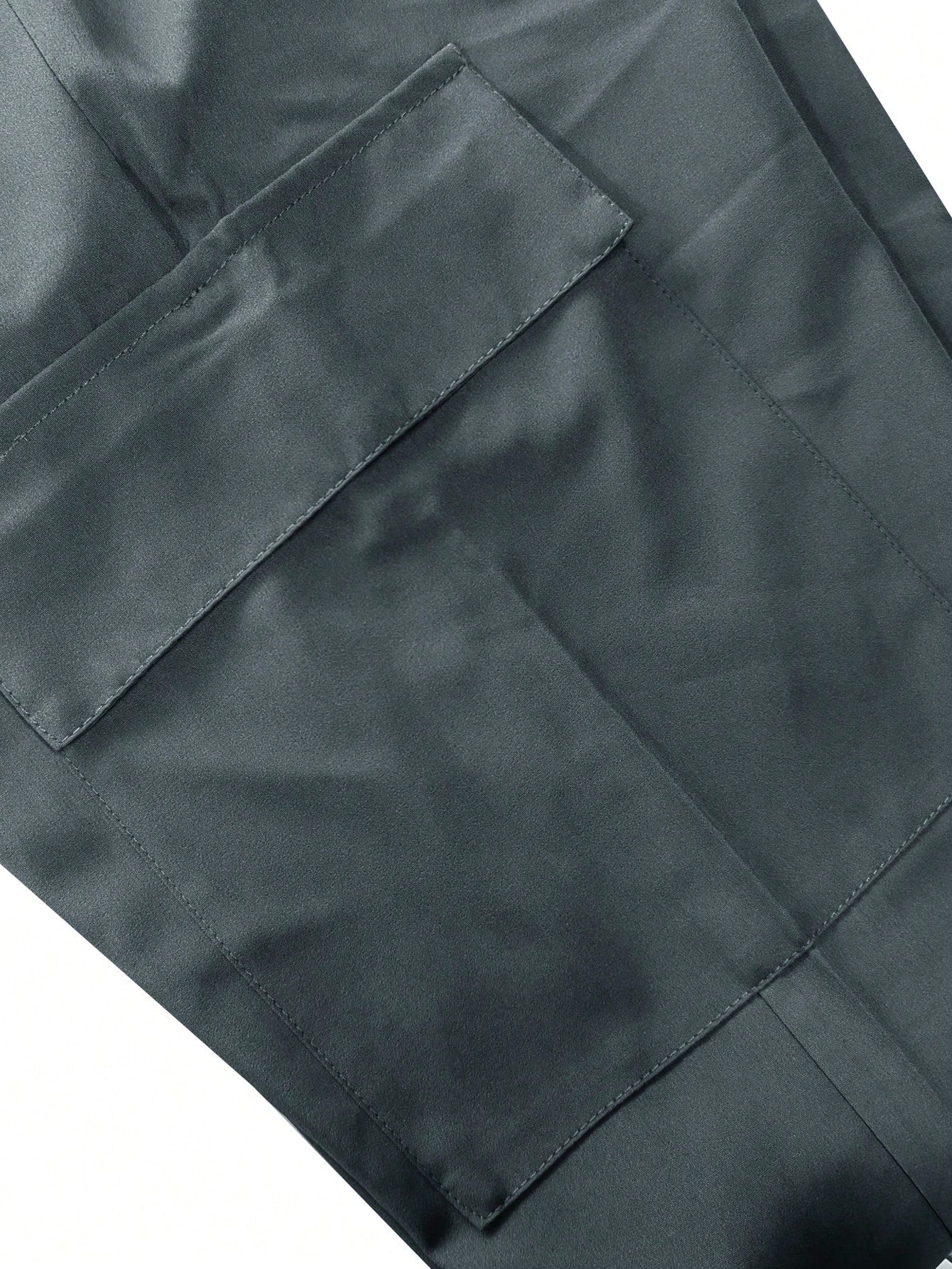 Women'S Spring/Autumn Zipper Pocket Cargo Pants, Fashionable Large Pocket Design, Drawstring Elastic Waist, Casual Outdoor/Daily Wear Slim Fit Trousers