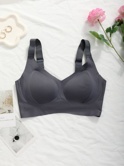Large Size Single-piece Women's Seamless No-steel-bra Bra, Sexy Back Lifting Bra, Comfortable Breathable Bra Without Steel Band, Women's Bra, High Elasticity Gathering Anti-gravity Upward Lifting Bra, Suitable for Daily Wear Daily Bra Set