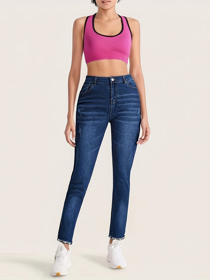 2025 Women'S Skinny Butterfly Sticky Flower Bead Split Small Foot Pencil Pants