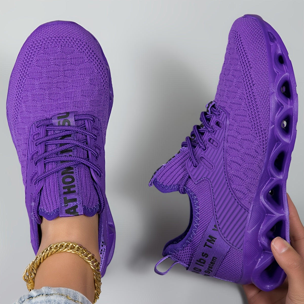 Women'S Sneakers, Women'S Running Shoes, Lightweight Slip-On Flat Shoes Twist Shoes Women'S Casual Shoes, Thick Sole Lace-Up Walking Shoes, Breathable Mesh Tennis Shoes, Trendy Versatile Solid Workout Shoes