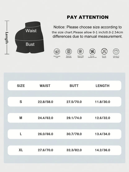 Women's 3PCS-Black Rice Powder Knit High-Waist Shorts - product view 28