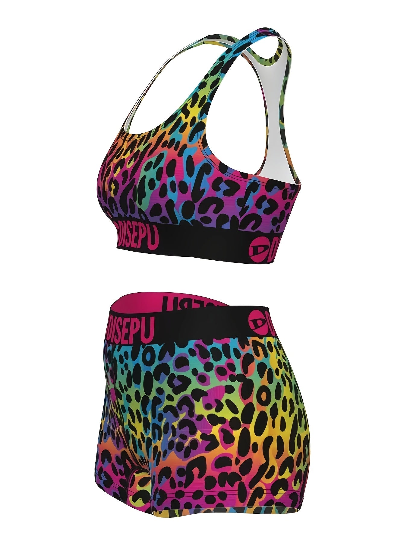 Women's Mixed colors Polyester Printed High-Waist Shorts - product view 8